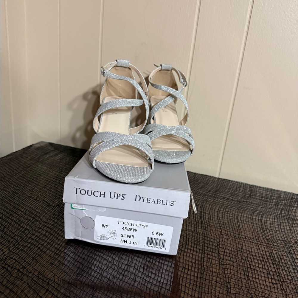 Touch Ups Silver Glitter Heels